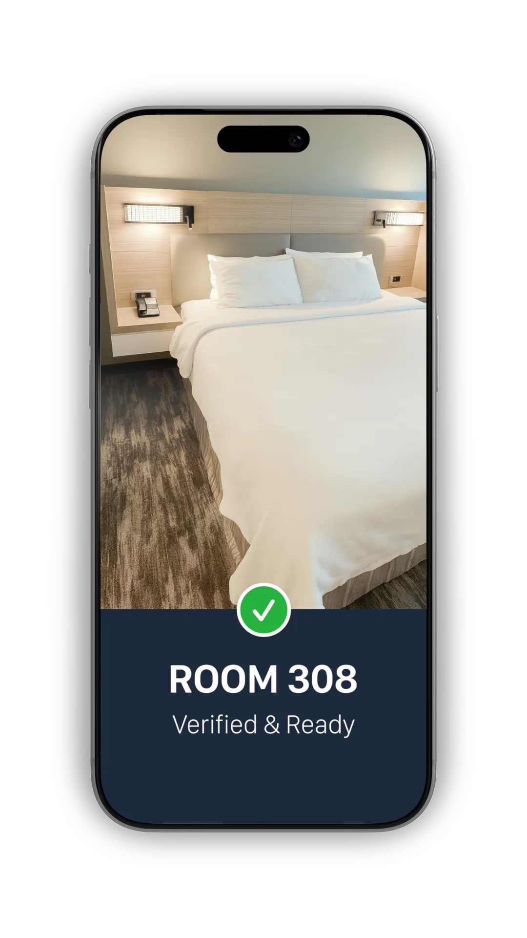 ProofSight mobile app showing room verification